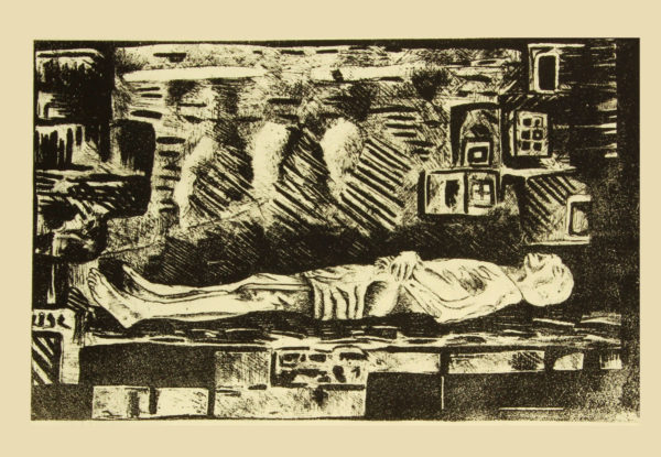 "Starvation", lithography, Rim Salama 2014